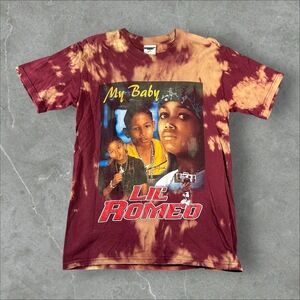 Vintage Lil Romeo Shirt Mens Small Red Tie Dye  Graphic Rap Tee 2002 Y2K Hip Hop